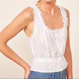 Reformation Luisa eyelet top